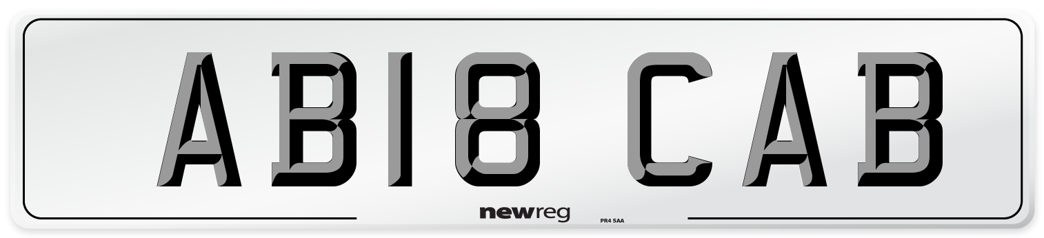 AB18 CAB Number Plate from New Reg